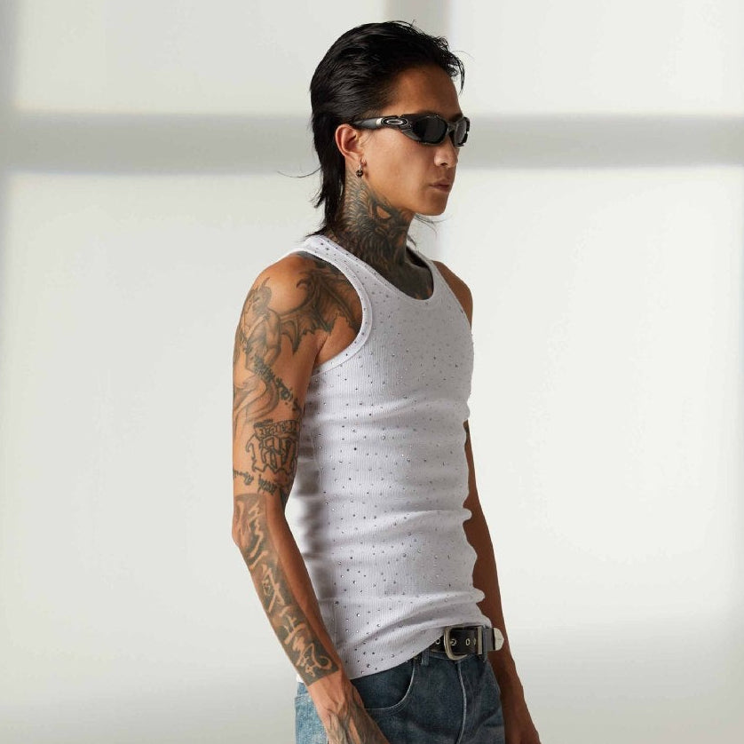 Studs Rhinestone Tank Top WN25551