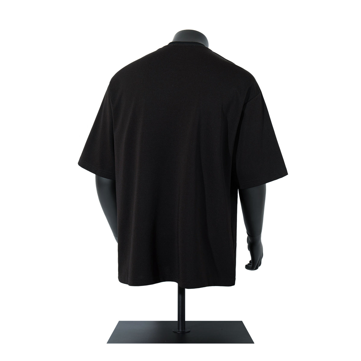 Half Zipper High-Neck Structured Short Sleeve T-Shirt WN26874