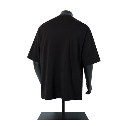 Half Zipper High-Neck Structured Short Sleeve T-Shirt WN26874