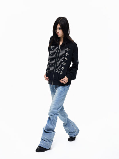 Napoleon Braid Cross Zipper Hoodie WN27338
