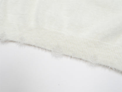 Butterfly Patchwork Embroidery Knit Sweater WN11539