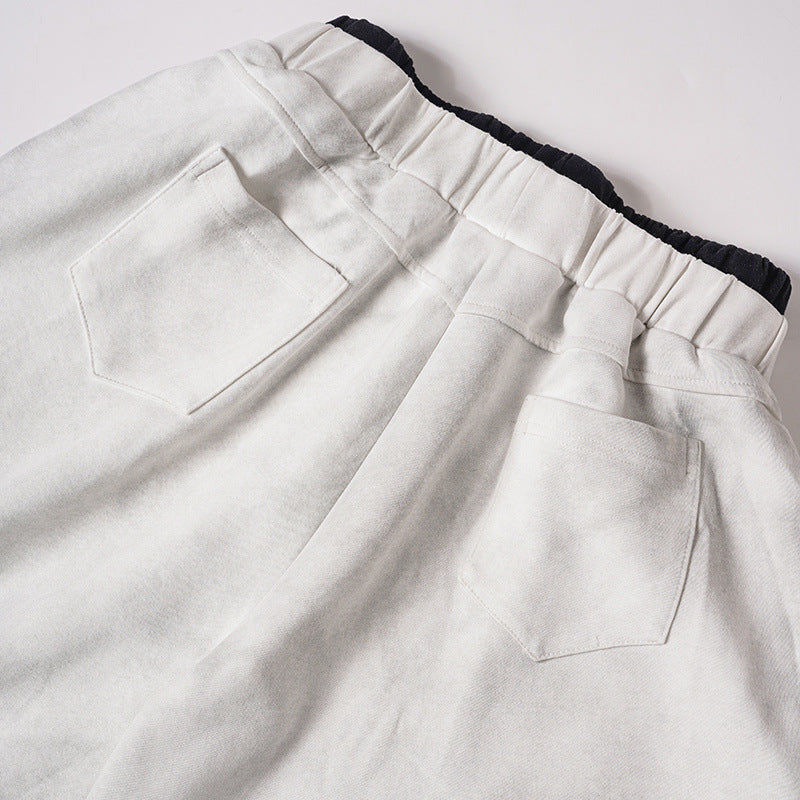 Letter Print Washed Wide Leg Sweatpants WN27927