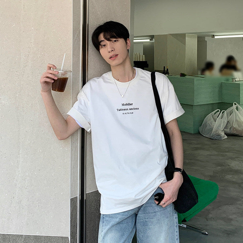 Letter Print Oversize Short Sleeve T-Shirt　WN24860