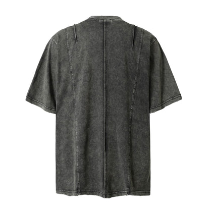 Washed Flap Pocket Short Sleeve T-Shirt WN26794