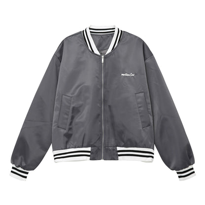 Letter Design Zipper Baseball Jacket WN9541