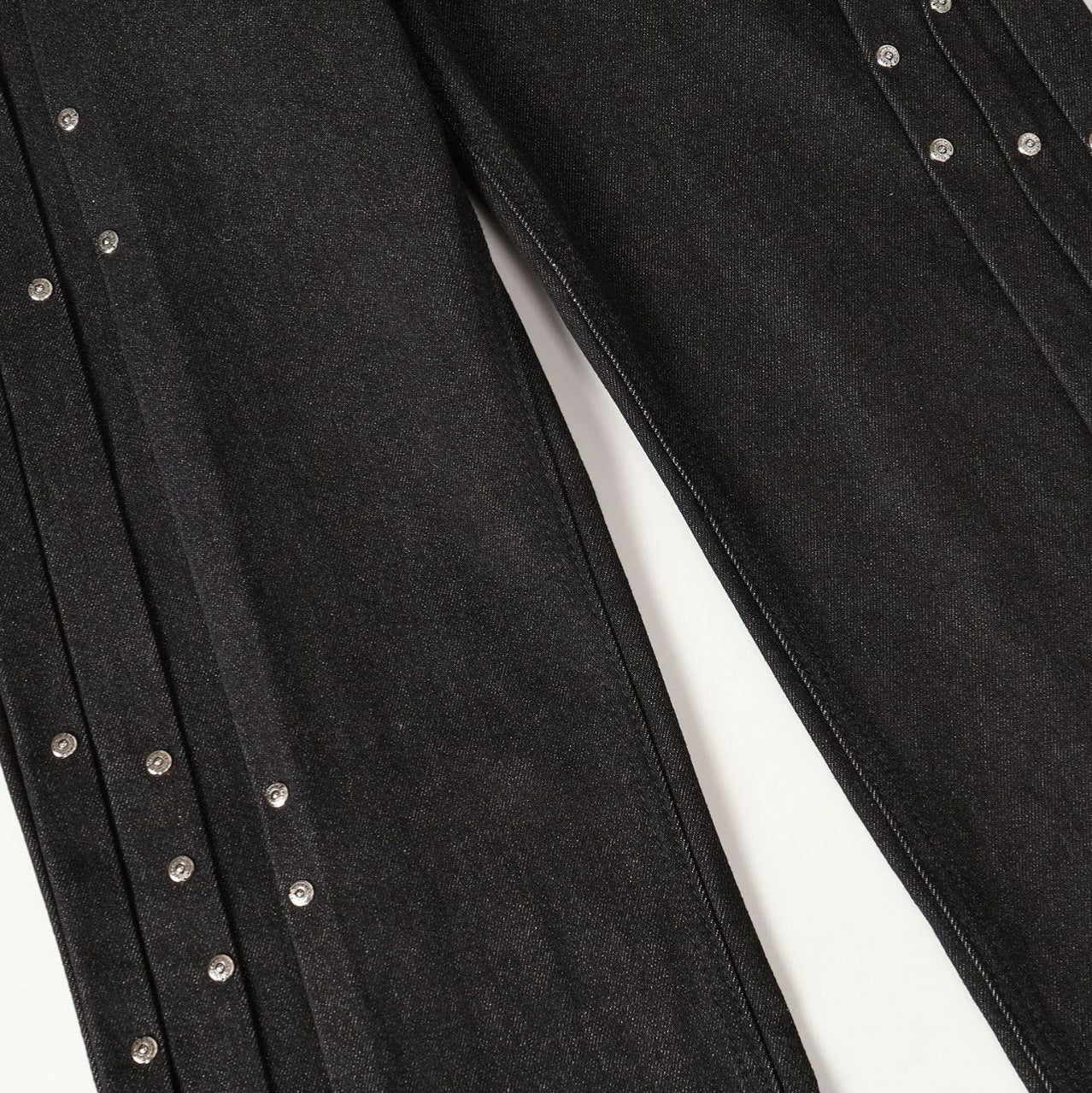 Heavyweight Studs Wide Leg Denim Jeans WN25687