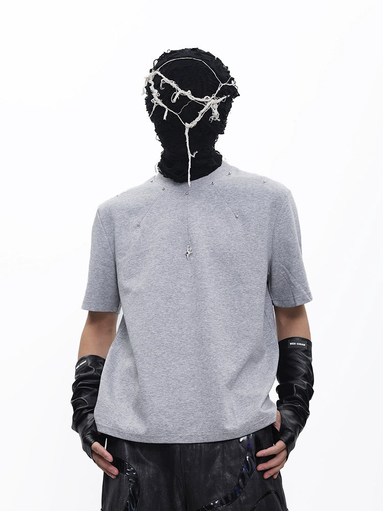 Studs Design Short Sleeve T-Shirt WN18680