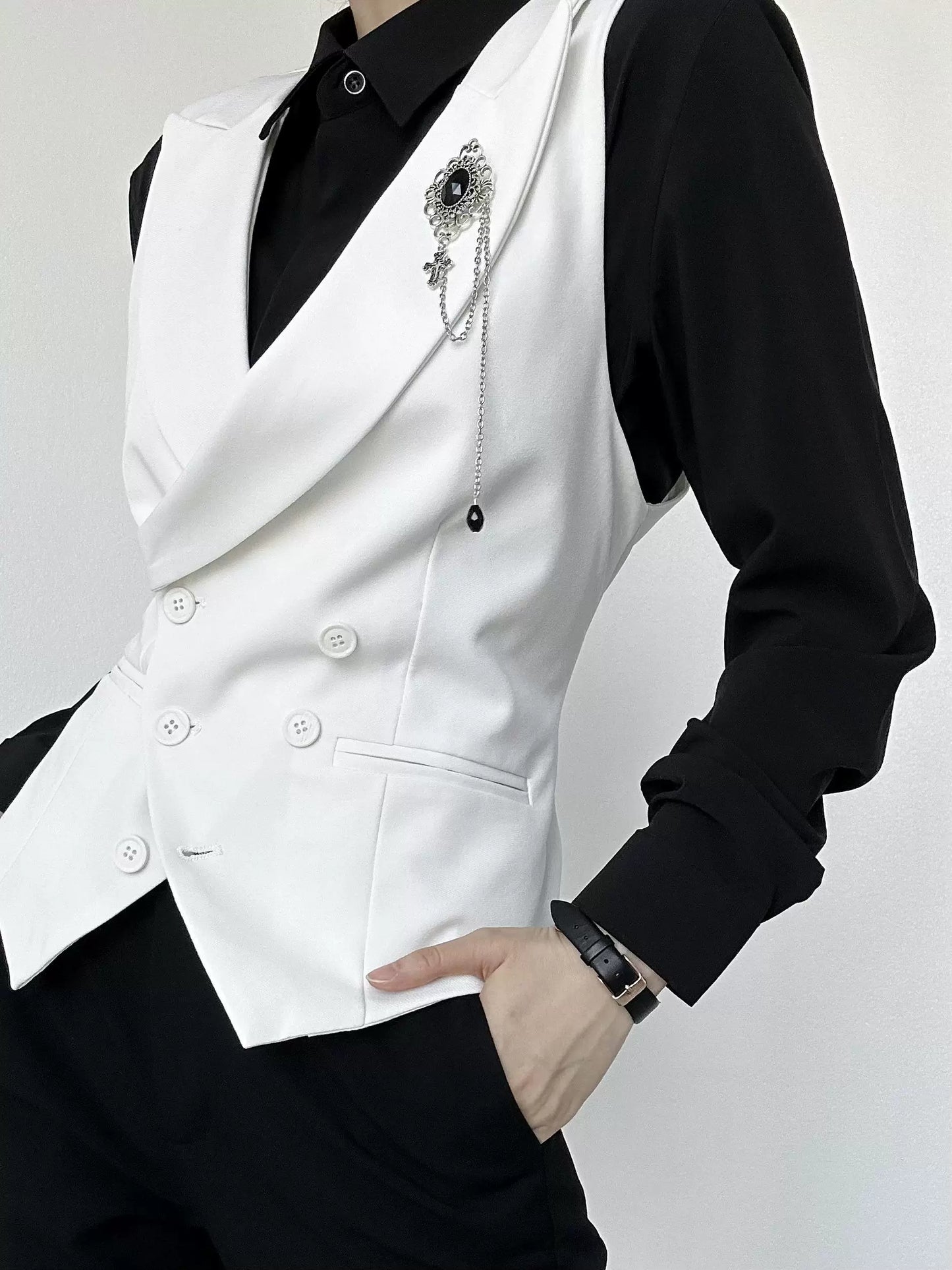 Button Up Tailored Vest WN19628