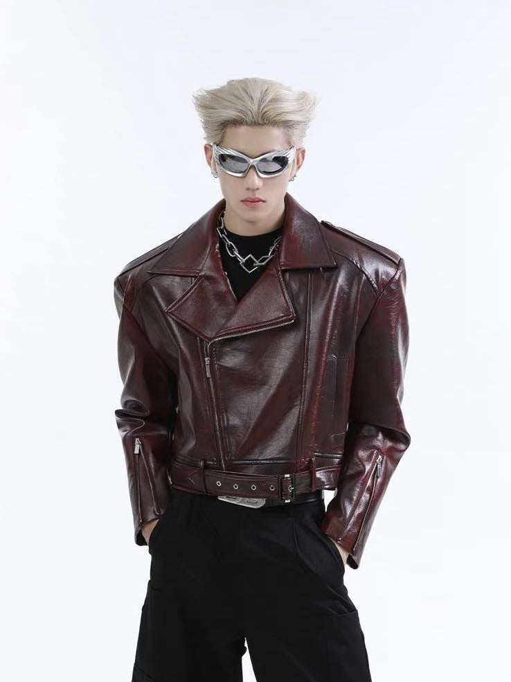 Heavyweight PU Leather Jacket WN27874