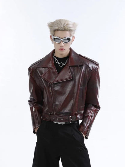 Heavyweight PU Leather Jacket WN27874