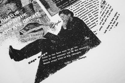 Newspaper Collage Graphic Long Sleeve T-Shirt WN28055