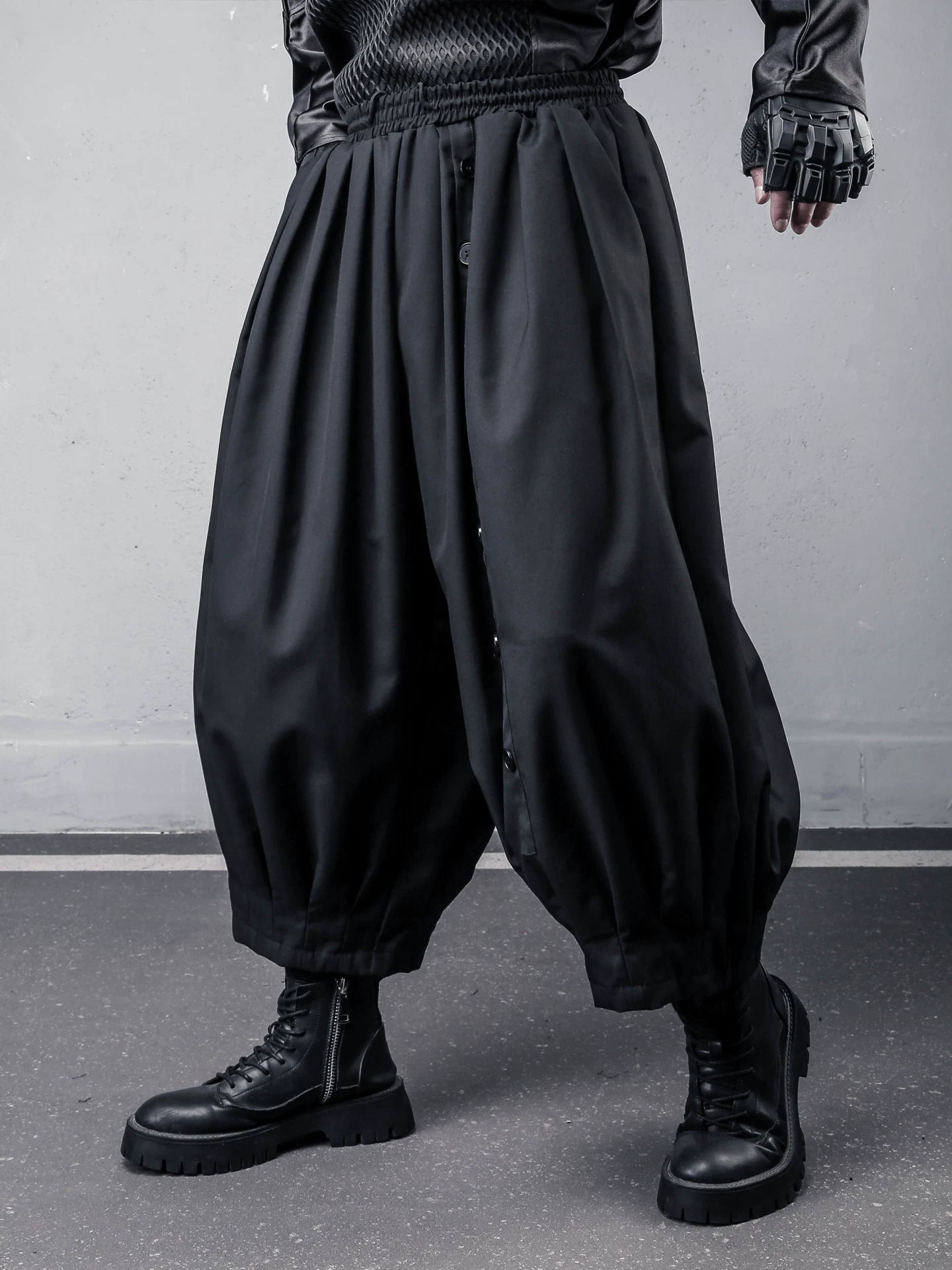 Draped Irregular Cropped Wide Leg Pants WN22572