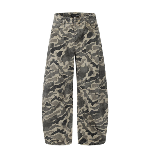 Camouflage Wide-Leg Cargo Pants WN12765