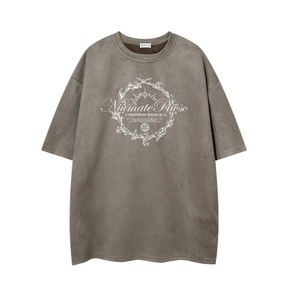 Thorn Letter Print Short Sleeve T-Shirt WN26959
