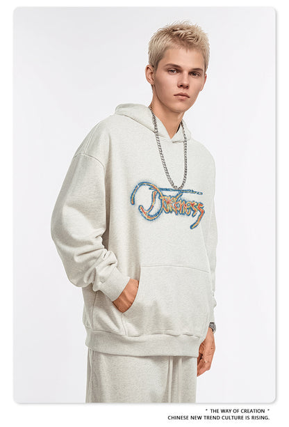 Oversize Print Pullover Hoodie WN9948