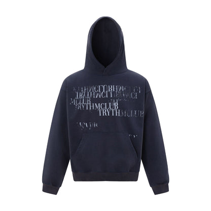 Heavyweight Letter Oversize Pullover Hoodie WN26085
