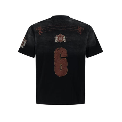 Spray Paint Number Print Short Sleeve T-Shirt WN26041