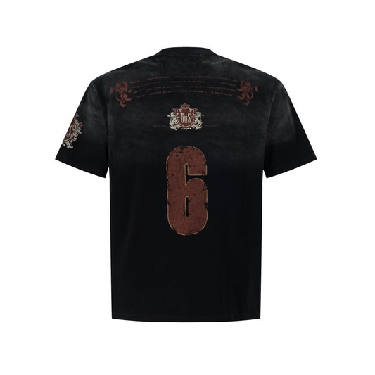 Spray Paint Number Print Short Sleeve T-Shirt WN26041