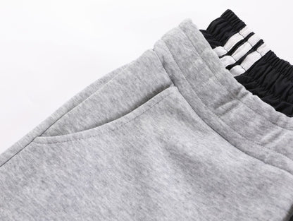 Contrast Panel Side-Stripe Wide Leg Sweatpants WN27912