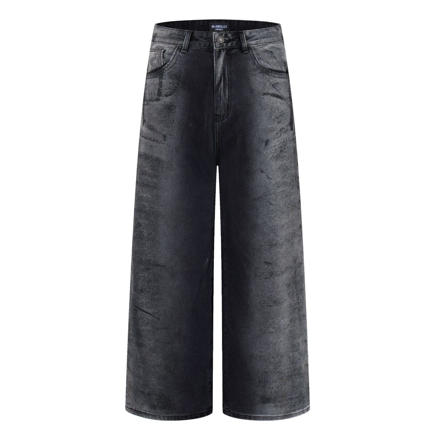 Washed Wide Leg Denim Jeans WN25408