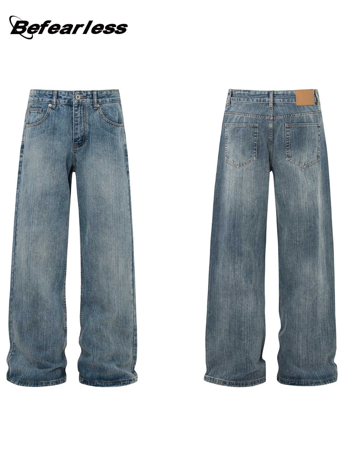 Washed Heavyweight Flare Denim Jeans WN26369