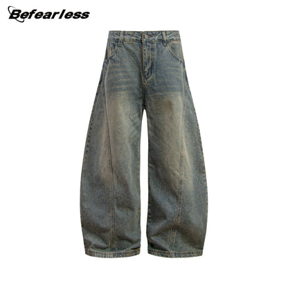 Panel Wide Leg Denim Jeans WN26279