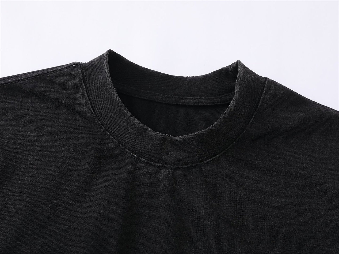 Damage Raw Edge Patch Pocket Short Sleeve T-Shirt WN26816