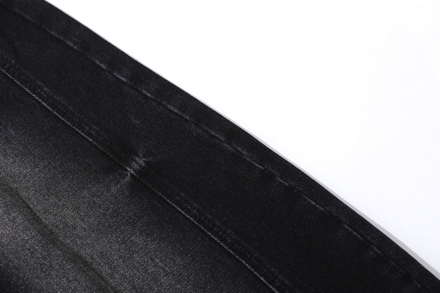 Deconstruction Whisker Curved Wide Leg Denim Jeans WN26161