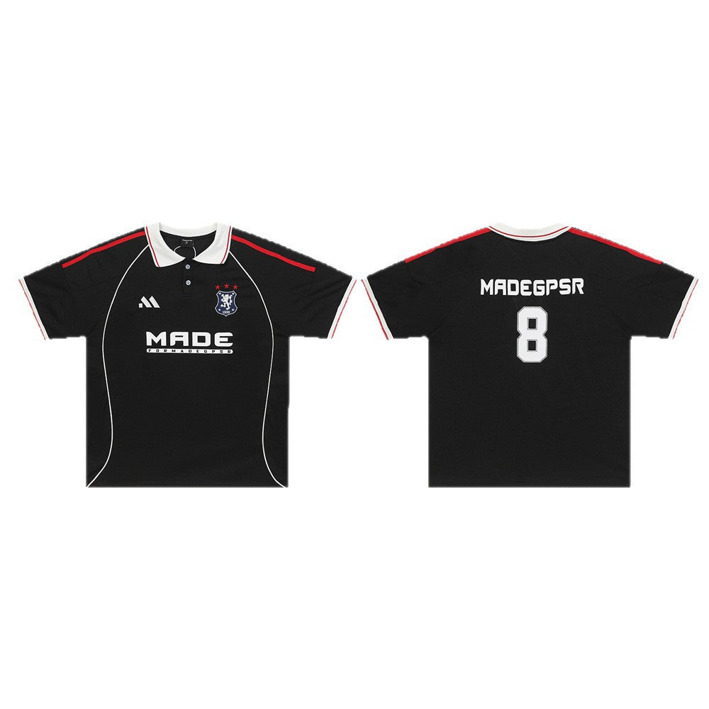 Sporty Polo Collar Short Sleeve T-Shirt WN26487