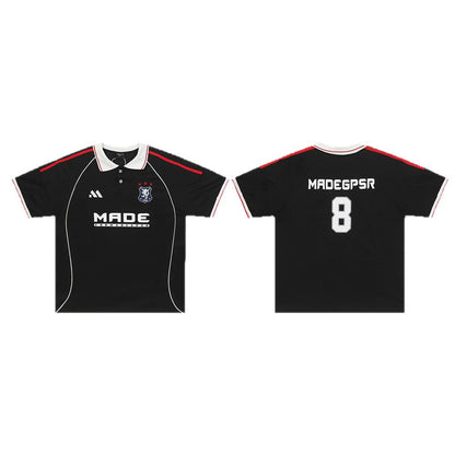 Sporty Polo Collar Short Sleeve T-Shirt WN26487