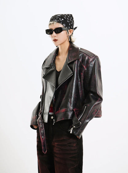 Heavyweight PU Leather Jacket WN27874