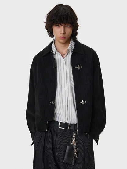 Suede Lobster-Clasp Short Jacket WN21398