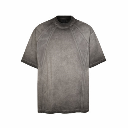 Washed Patchwork Oversize Short Sleeve T-Shirt WN24406