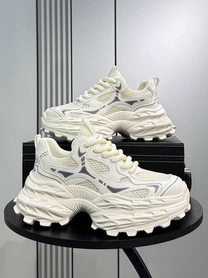 Mesh Panel Chunky Sole Sneakers WN24587