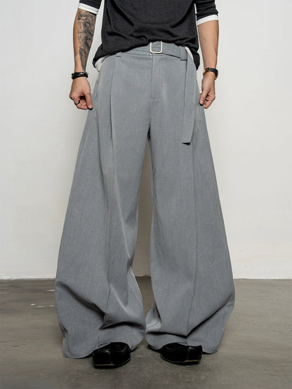 Inverted Pleats Wide Leg Trousers WN20876