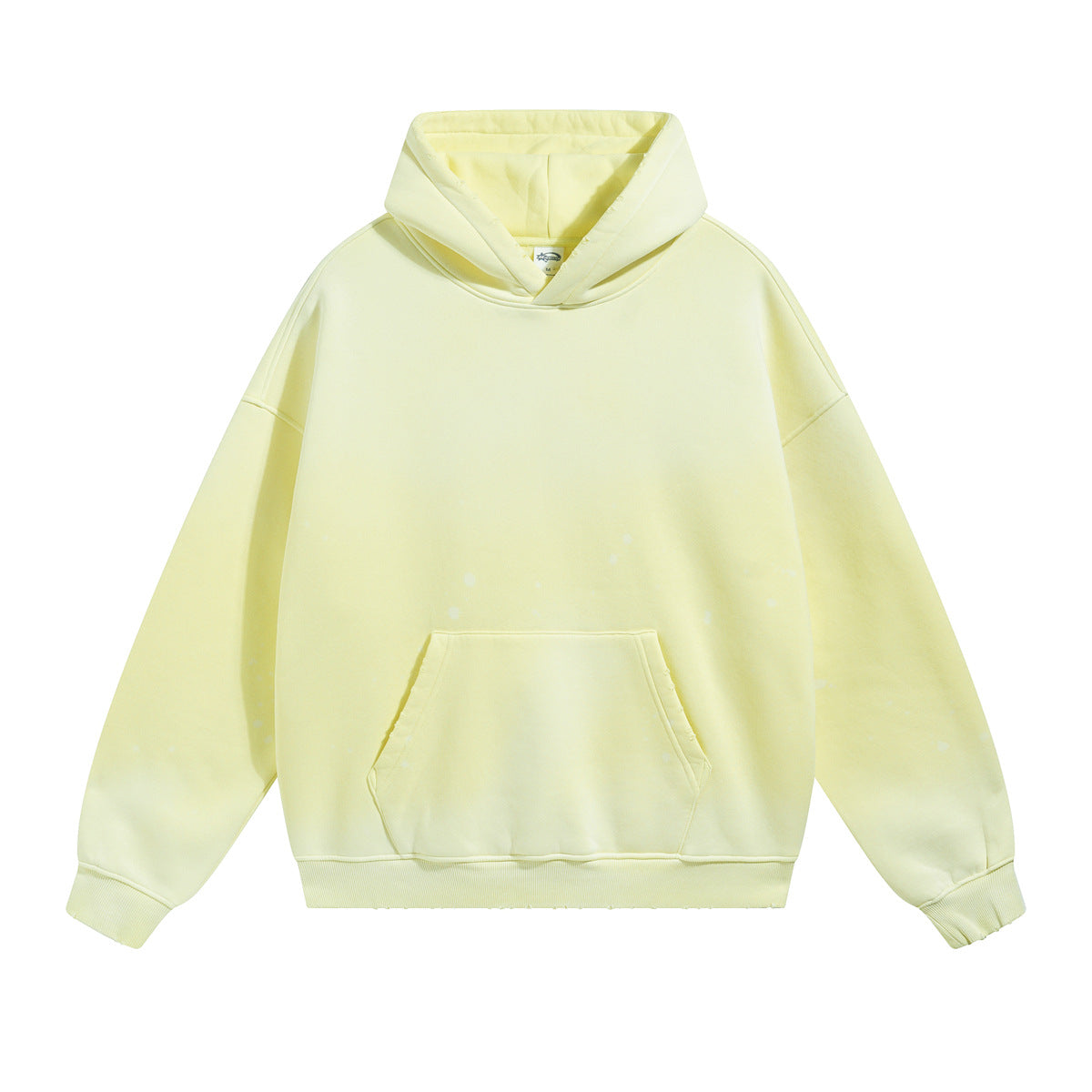 Fleece Linning Spray-Dye Washed Damage Hoodie WN9999