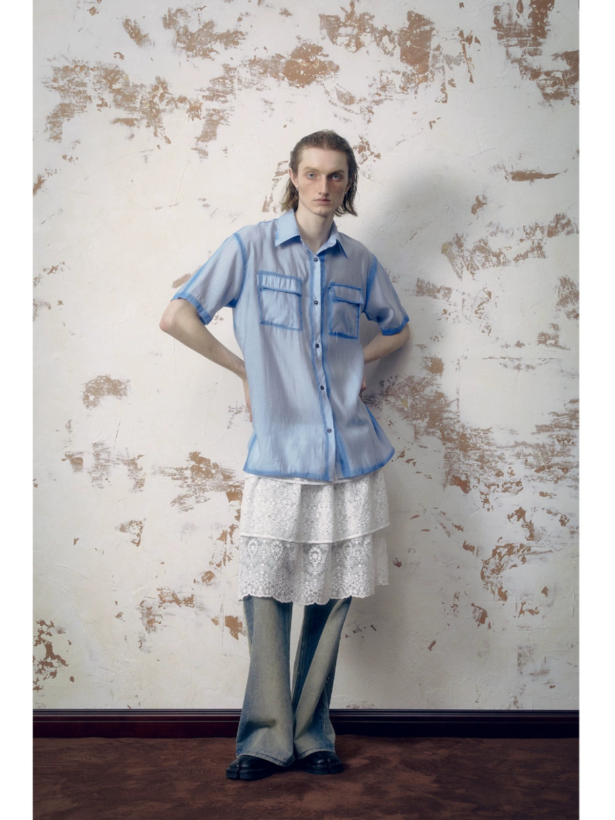 Lightweight Breathable Oversize Short Sleeve Shirt WN18999