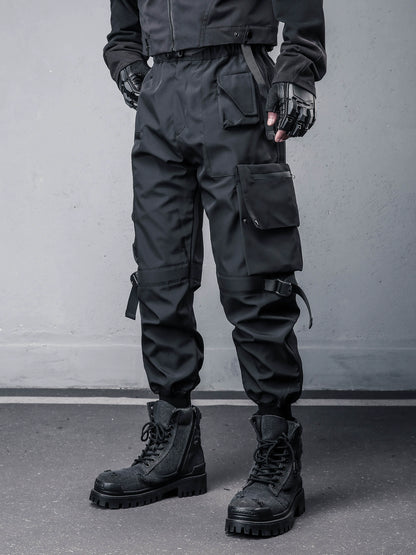 Multi Pocket Tactical Cuffed Cargo Pants WN22400