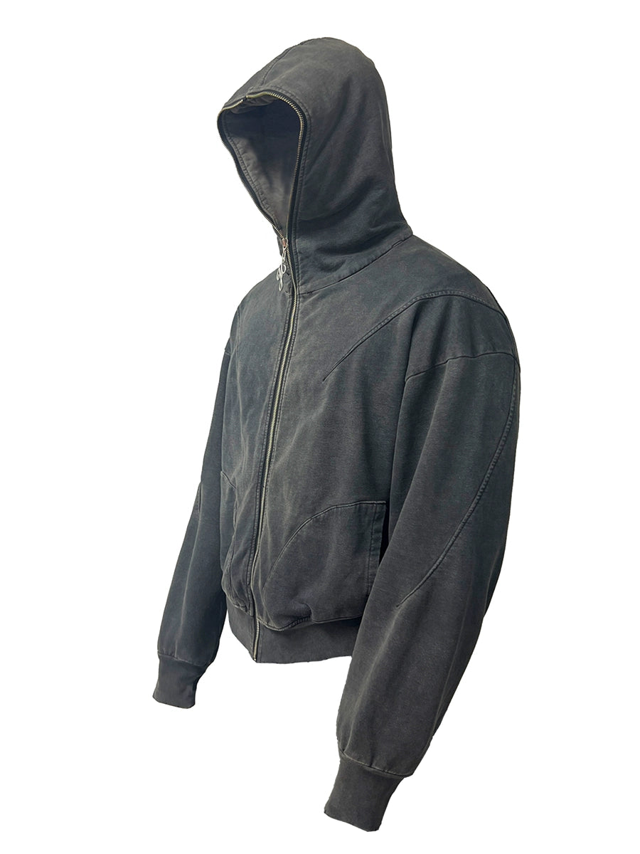 Washed Zipper Hoodie WN8505