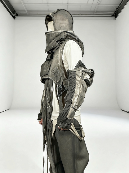 Deconstructed Detachable Hooded Short Jacket WN21999