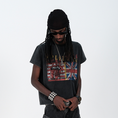 Flag Graphic Print Short Sleeve T-Shirt WN26623