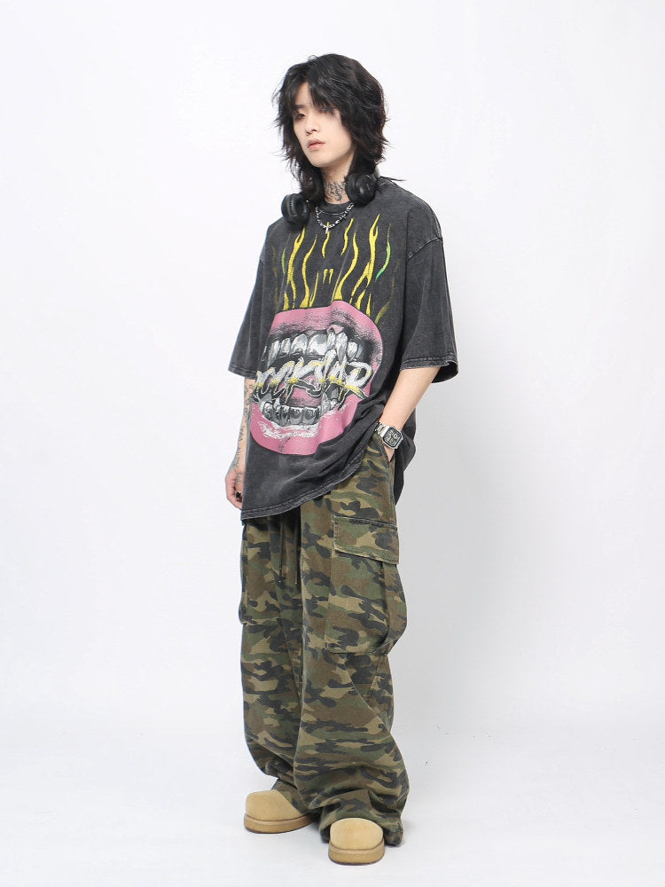 Graffiti Art Print Oversize Short Sleeve T-Shirt WN24482