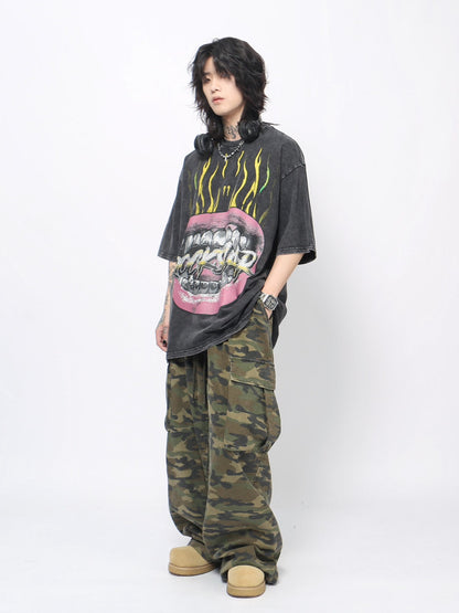 Graffiti Art Print Oversize Short Sleeve T-Shirt WN24482