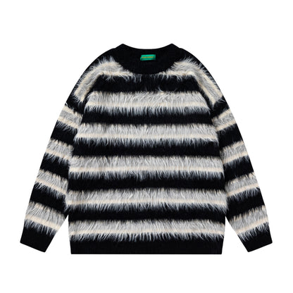 Stripe Oversize Knit Sweater WN11525