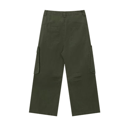 Pantalones de carga grandes de bolsillo de bolsillo grande WN11529