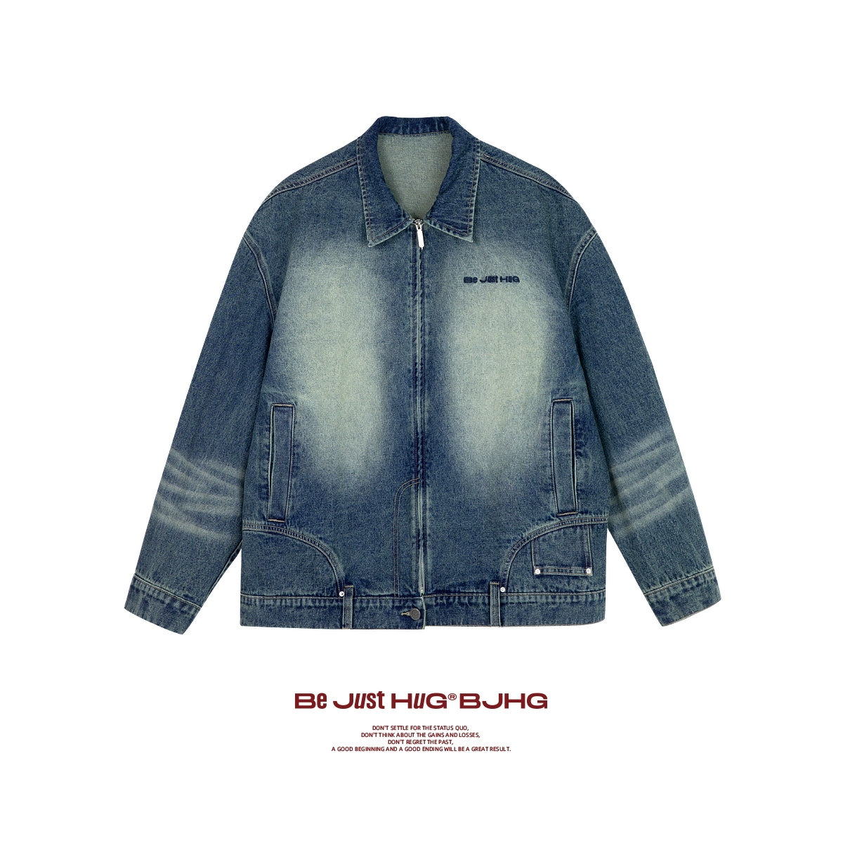 Damage Denim Zipper Jacket WN13170