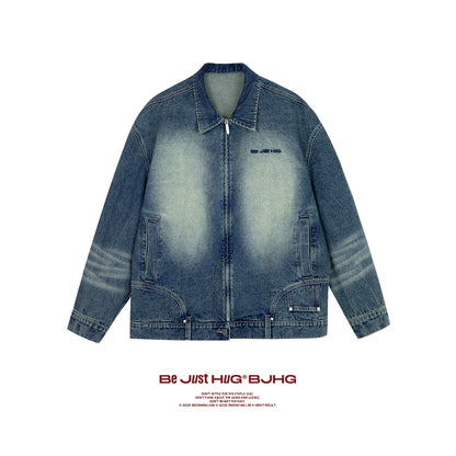 Damage Denim Zipper Jacket WN13170