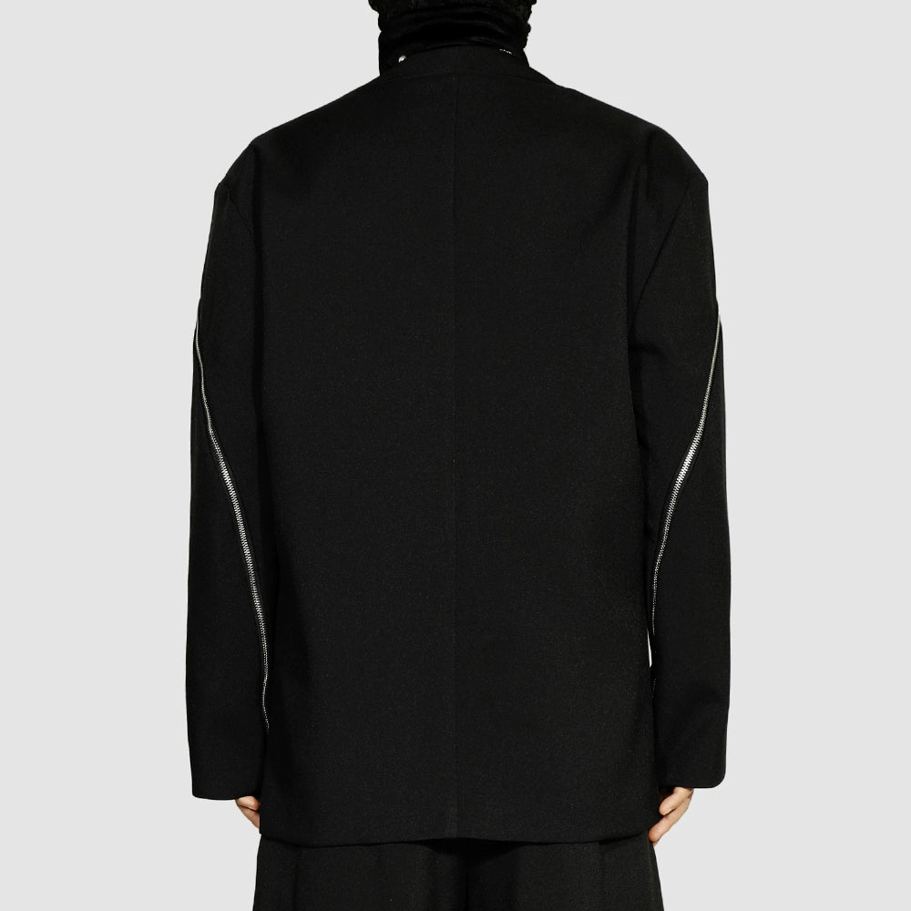 Zipper Design V-Neck Jacket WN20159