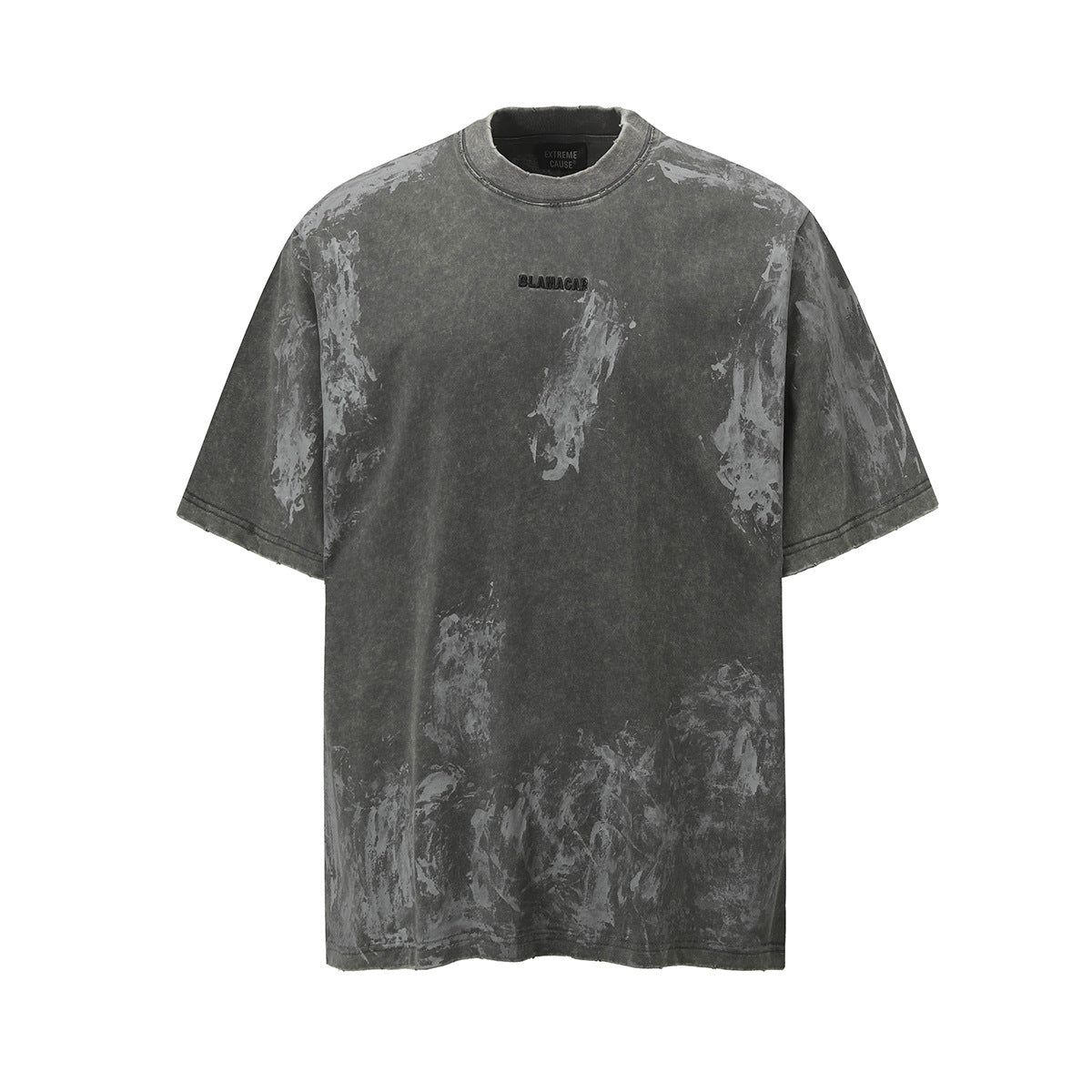 Graffiti Design Washed Short Sleeve T-Shirt WN16160
