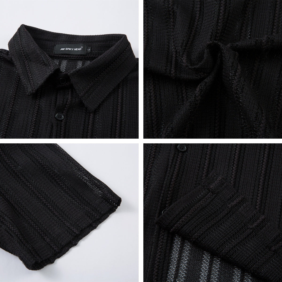 Hollow Lightweight Breathable Short Sleeve Shirt WN26847